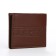 Male purse without a fastener, department for bills, for maps, color light brown