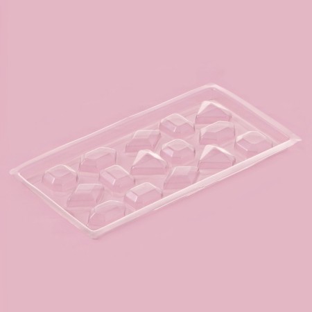 Form for chocolate and sweets "Gems", 22 × 11 cm, 15 cells, color transparent-3