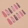 Pavers Zebra, 12 pcs, with adhesive plates, ballerina shape, multi -colored