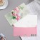 Money envelope "Congratulations!" embossing, hydrangeas, 16.5x8.5 cm