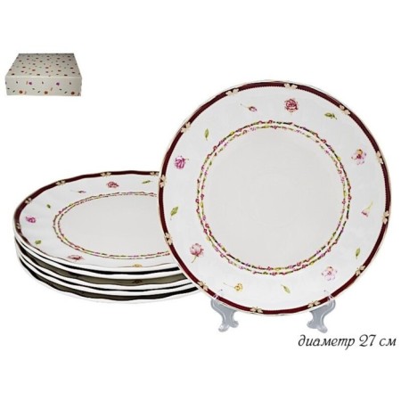 A set of plates Lenardi “Wreath”, D = 27 cm, 6 pcs