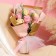 A premium bouquet of pink-yellow soap roses, 9 pcs