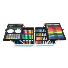 A set of drawing folding, in a blue suitcase