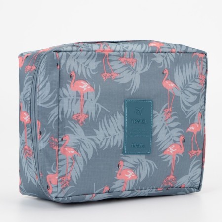 Lightning cosmetic bag, gray-blue color-1