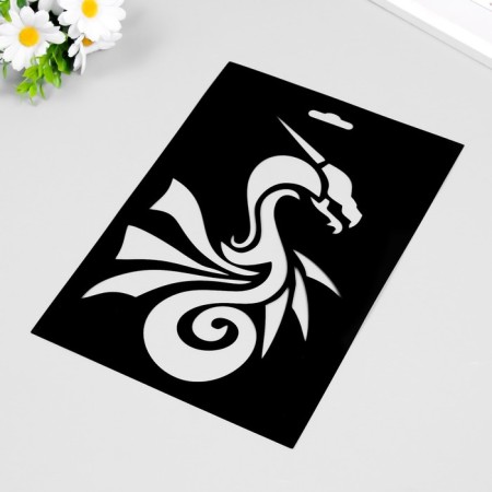 Plastic stencil "Dragon" 20x29cm-1