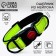 A collar with a nylon lining with a fastx 2.5 cm, cv green