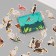 Stickers for creativity "Exotic birds" embossing gold set 48 pcs 9x7x0.8 cm
