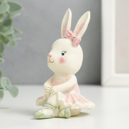 Polystone souvenir "Little bunny-ballerina, warm-up" 8x5x5.5 cm-3