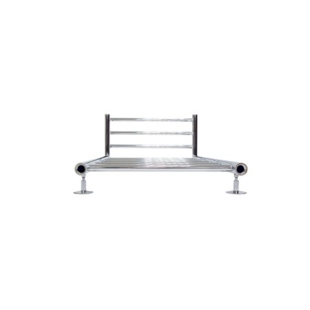 Water towel "Sanprise" Aurora P6, 400x700 mm, with a shelf, lower connection, chrome-4