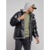Eco -leather jacket men, size 48, black color