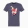 Male New Year's T -shirt, graphite color, size 50