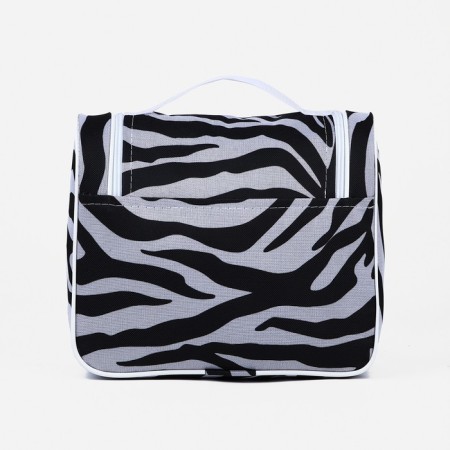 Cosmetic bag with lightning, black/white color-1