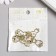 Decor for creativity metal, rhinestones "cat with a fish" gold 1.5x2.5 cm