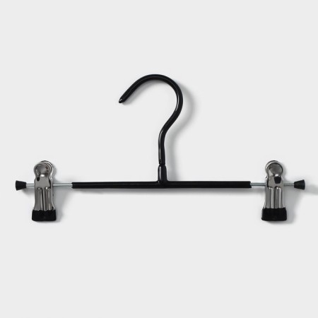Pan for trousers and skirts with clamps, 26 × 13.5 cm, anti -slip coating, black color