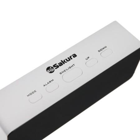 Sakura SA-8525, electronic, alarm clock, 3HAAA, white-3