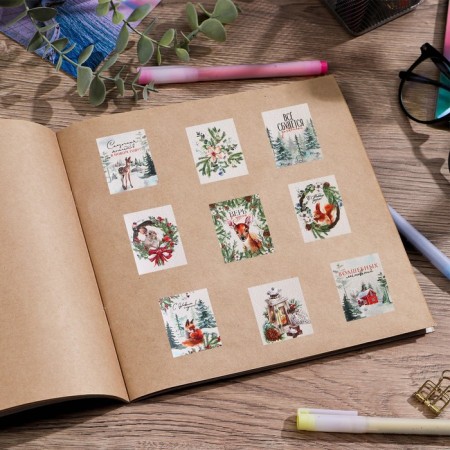 Paper stickers "Magic Forest", 11 x 15.5 cm, New Year-3