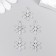 Decor for creativity metal, rhinestones "Snowflake" silver 1.6x2 cm
