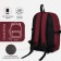 School backpack from lightning textiles, Fulldorn, 2 pockets, burgundy color