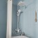 The shower system Milardo Rora Rorwt4FM06, tropical shower, shower, brass, white