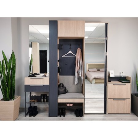 Palermo No. 6 shoe cabinet, 600 × 250 × 968 mm, Palermo color / Rhine Morion-2