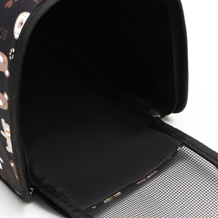 Bag - carrying for animals "Bear", black, size S, 37.5 x 17 x 22 cm-6
