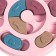 Intellectual toy for treats, 14 x 3 cm, pink