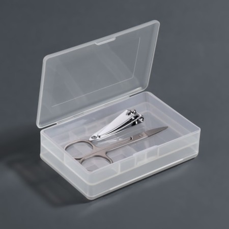 Organizer for storage, with a lid, bilateral, 10.2 × 7 × 3.2 cm, white color-2