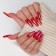 Poaling Paletteaps, 12 pcs, with adhesive plates, ballerina form, red