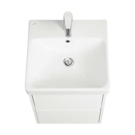 Tumbing under the Aquaton Skandi sink, 45 cm, white matte color, white glossy-3