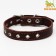 The collar is a single-layer leather, dimensionless, 56 x 2.5 cm, Osh 17-44 cm, brown