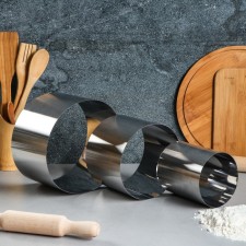 A set of baking forms and calculation 