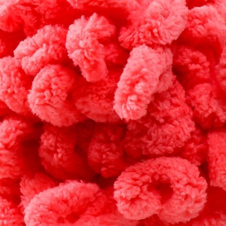 Yarn "Puffy" 100 % micropoliester 9m/100g (619 coral)-2