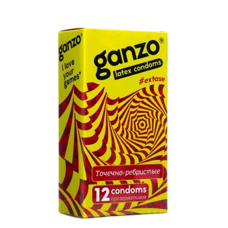 Ganzo condoms Extase, ribbed, 12 pcs.-6