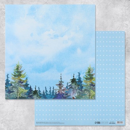 Scrapbooking paper "Forest", 30.5 x 32 cm, 180 g/m²-2