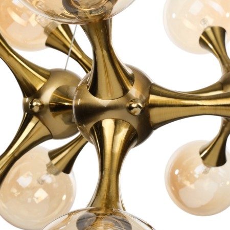 Chandelier "Molecule" 16xg9 brass 82x82x36-186 cm-7