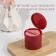 Strawberry makeup sponge, set - 7 pcs, d = 5.5 cm, with a holder, in a case, pink color