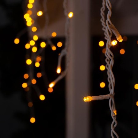 Garland "fringe" 4 × 0.6 m, IP44, white thread, 180 LED, yellow glow, 8 modes, 220 V-2