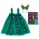Carnival set "Bright Christmas tree", height 116-122 cm, dress, rim