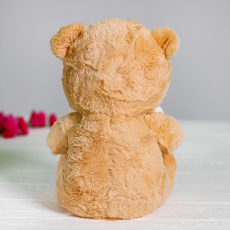 Soft toy "Bear with the heart", beige color-2
