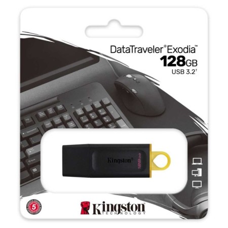 Kingston 128Gb Datatraveler Exodia DTX/128GB USB3.2 Black/Yellow-2