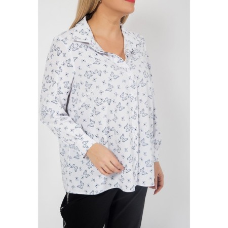 Female shirt, size 54, white color-6