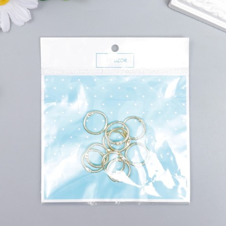 Rings for creativity (for photo albums) "gold" int. D = 1.5 cm external. D = 2 cm set 10 pcs-4