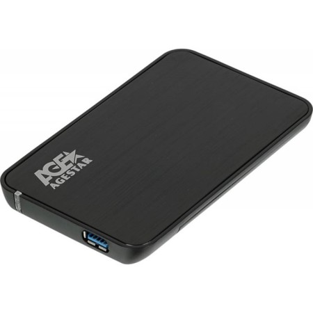 External case for HDD/SSD AGESTAR 3UB2A8-6G SATA III USB3.0, plastic/aluminum, black, 2.5 "94857-1
