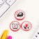 Icons sunset set 3 pcs d = 25 mm "Caution" 7x7 cm