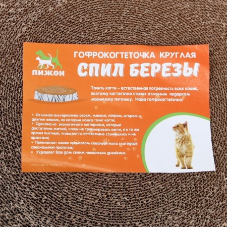 Corpushes "Pigzon" High Round "Birch Birch", with impregnation, 40.5 x 4 cm-6