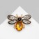 Brooch "Fly" trend, color in gold