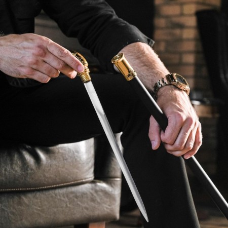 Souvenir product cane with a dagger, a blade 30cm, a hilt of a dragon-1