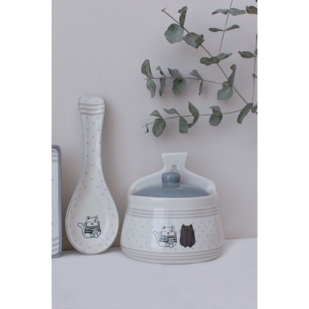 Sugar with a spoonful of the valve "Cozy cats", 200 ml, white color-6