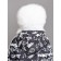 Children's fur cap, size 52, white color