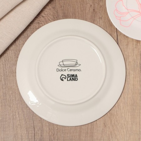 Ceramic plate “And let the whole world wait”, 20 cm, white color-3